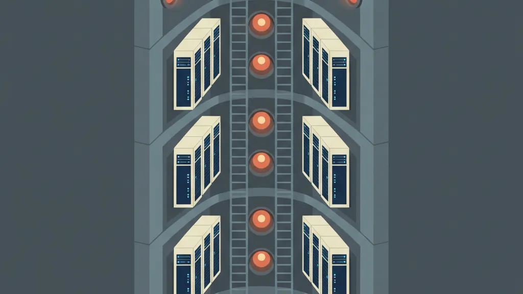 Server racks installed deep inside a Cold War missile silo