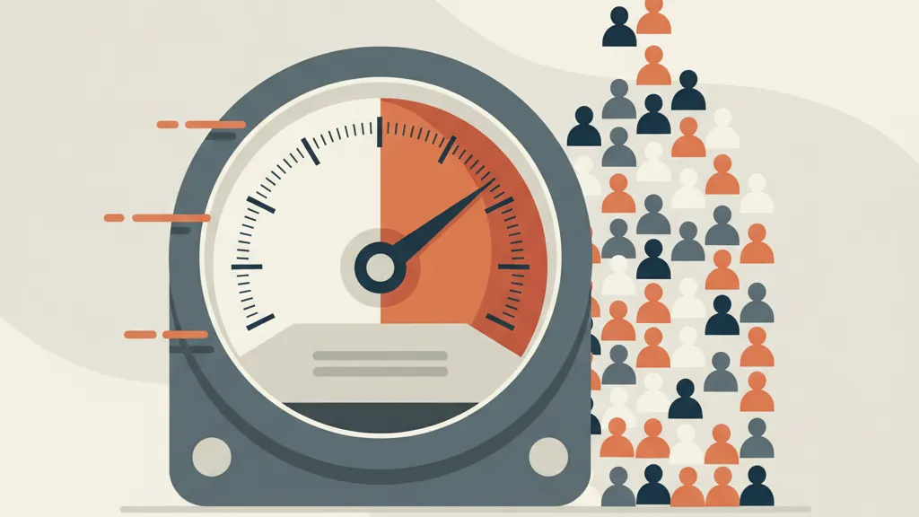 A billing meter spinning into the red as user-account icons stack up