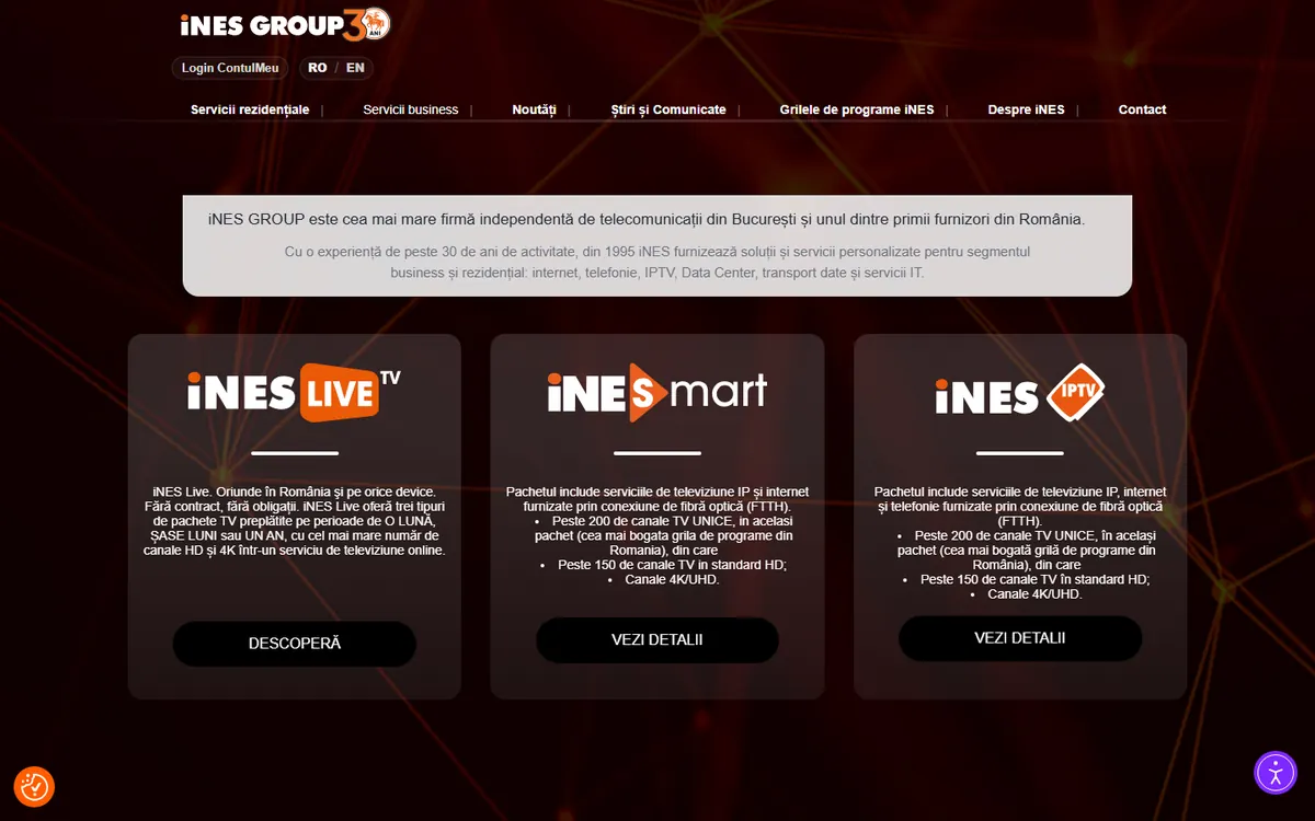 Homepage screenshot of iNES GROUP