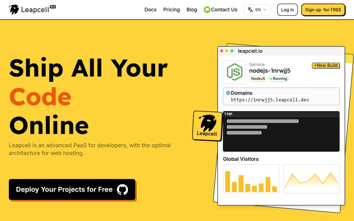 Leapcell homepage