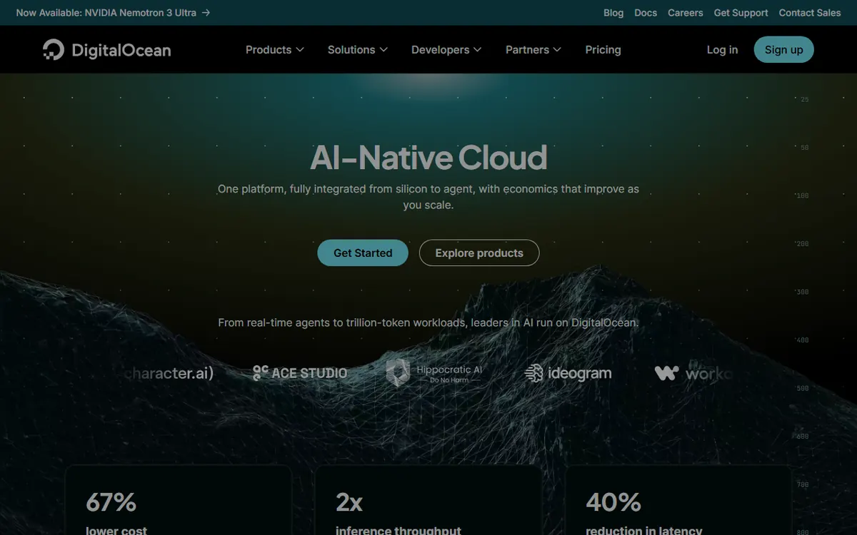 DigitalOcean App Platform homepage